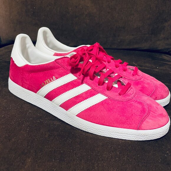 adidas Gazelle Collage Burgundy Suede White Worn Once B41645 2021 11 US 10.5 UK - Picture 1 of 7
